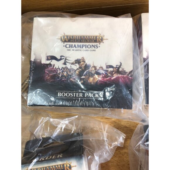 Warhammer Age Of Sigmar Champions Card Game 2 Booster Packs 4 Decks Set Lot - Picture 2 of 12
